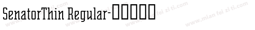 SenatorThin Regular字体转换
